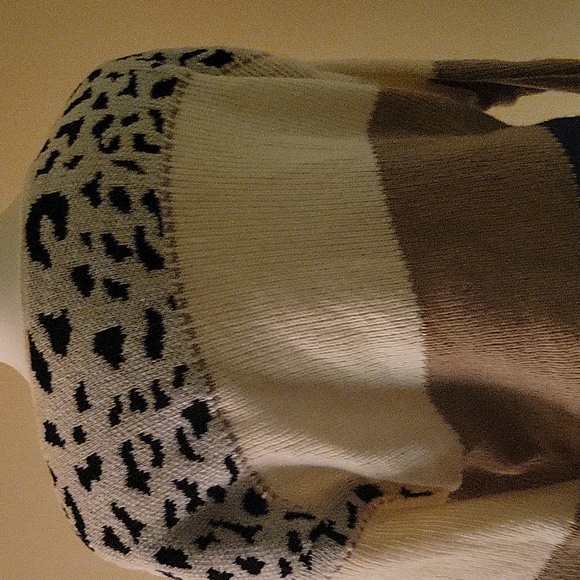 Leopard Print Color Block Sweater - Picture 6 of 6